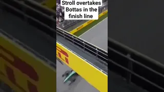 Lance Stroll overtook Valtteri Bottas in the finish line