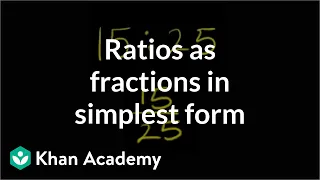 Ratios as fractions in simplest form | Pre-Algebra | Khan Academy