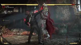 Mortal Kombat 11 TERMINATOR VS SPAWN ON VERY HARD STAGE FATALITY