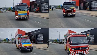 Fire Engine Convoy To Ukraine Leaving Merseyside With Blue Lights & Police Escort!