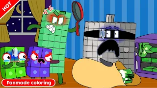 Dad, There's a Thief! Numberblocks Fanmade Coloring Story