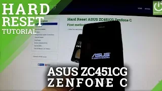 Hard Reset ASUS ZC451CG Zenfone C - factory reset in Android