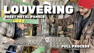 Louvering Sheet Metal Panels with Simple Homemade Louver Press - FULL PROCESS