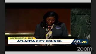 #Atlanta City Council Meeting: September 6, 2022 #atlpol