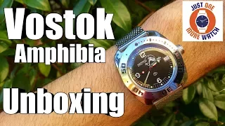 Unboxing the legendary Vostok Amphibia 710634 "Scuba Dude"