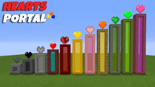 new nether portals with different hearts in Minecraft