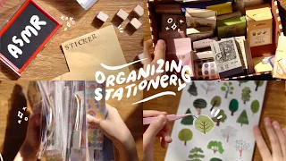 organizing my sticker collection ☕️ ASMR 1hr + soft music