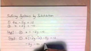 Grade 10/9 - Solving Systems by Substitution