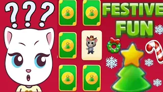 Talking Tom Gold Run Christmas update Festive Fun event Lucky Cards Cowboy Tom vs Roy Raccoon