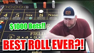 🔥BEST ROLL EVER?!🔥 30 Roll Craps Challenge - WIN BIG or BUST #316