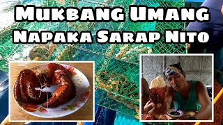 Mukbang Umang Ala Boy Tapang | Jackpot dami naming nahuling pang export n alimasag Krusan o Red Crab