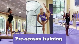 LSU Gymnasts Pre 2024 season Training (Konnor McClain, Livvy Dunne & more)