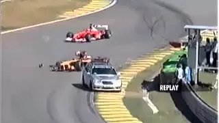 F1 Brazil 2002   Heidfeld Safety Car Crash