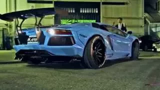 INSANE FLAMES! Lamborghini Aventador LP720 4 Ft  Liberty Walk Armytrix Airrex Forgiato