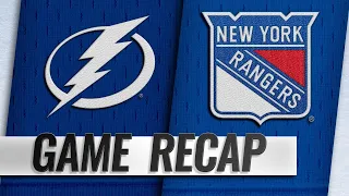 Lightning hang on to beat Rangers, 3-2