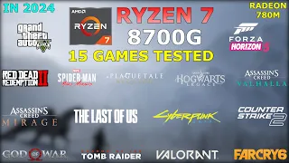 Ryzen 7 8700G : Test in 15 Games in 2024 - No Graphics Card Required!