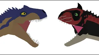Pivot Allosaurus vs Carnotaurus Epic Battle Animation Mini Movie #pivotanimator #dinosaur