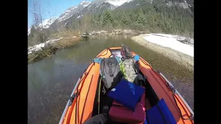 Small Alaskan stream run in the Solar 420 Inflatable Jet Boat