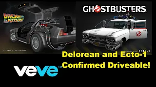 Confirmed! Delorean and Ecto-1 will be drivable on Veve like Aston Martin DB5