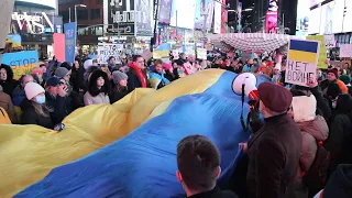 NYC protests denounce Russian invasion of Ukraine | WSN | NEWS