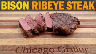 BISON RIBEYE STEAK | Alternative to Beef Steak? | Weber Q Grill