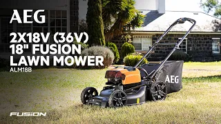 AEG 2X18V (36V) 18" FUSION Lawn Mower Skin (ALM18B) in action