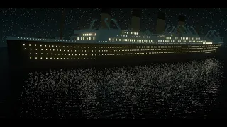 RMS Britannic sinking like Titanic animation