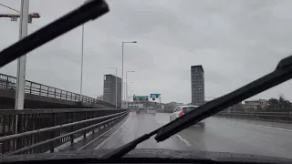 Rainy drive from Helenelund, Stockholm