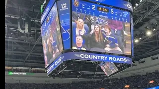 “Take Me Home, Country Roads” Sing-A-Long LIVE At A St. Louis Blues Game