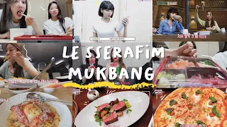 LE SSERAFIM MUKBANG MOMENTS PART 2 | hybe feeding le sserafim for 11min | #lesserafim (르세라핌 ル セラフィム)