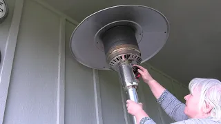 Grandma quickly fixes propane heater that won't stay lit