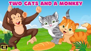 Two Cats and a Monkey | Short stories in English for Kids | Monkeys Justice