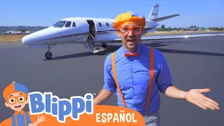 Blippi explora un avión privado | Aprende con blippi | Videos educativos para niños