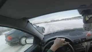 BMW e46 & Mercedes w203 snow drift
