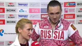 Tatiana Volosozhar & Maxim Trankov - Interview after FS at 2016 Russian Nationals