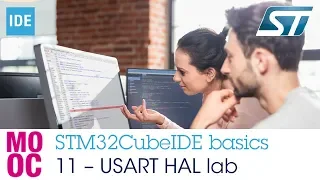 STM32CubeIDE basics - 11 USART HAL lab