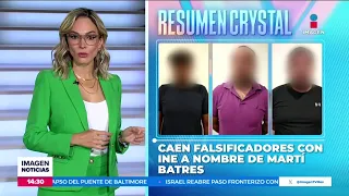 Cae banda de presuntos falsificadores de documentos en la CDMX | Noticias con Crystal Mendivil