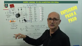 Diseño circuito driver lampara LEDs en AC (Clase 39.2)