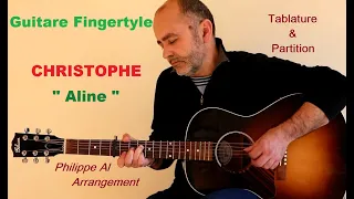 Christophe - Aline - Guitare Fingerstyle + Paroles