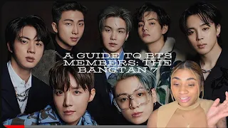 A Guide to BTS Members: The Bangtan 7 REACTION PART 1 || STARTING MY BTS JOURNEY