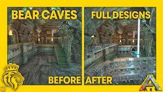 TOP 3 Bear Caves W/ FULL Base Designs P.2 | For All Tribes! | ARK: Survival Evolved