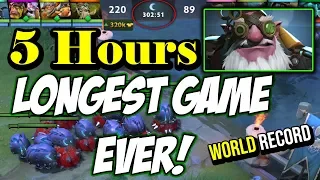 5 HOURS!!! LONGEST GAME EVER OF DOTA 2 - SNIPER 105KILLS WITH 663K DAMAGE | NEW WORLD RECORD