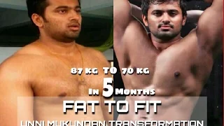 Actor Unni Mukundan Transformation 87kg-70kg