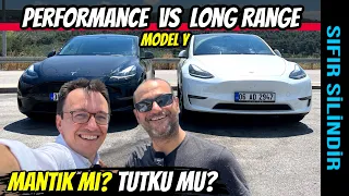 Mantık mı? Tutku mu? | Tesla Model Y Performance vs Long Range | Tüketim, Hızlanma ve Konfor Testi