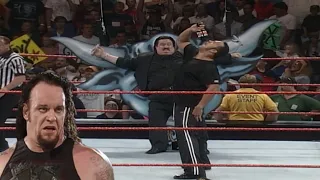 The Rock Sacrifices Paul Bearer Onto The Brahma Bull Symbol 6/21/1999