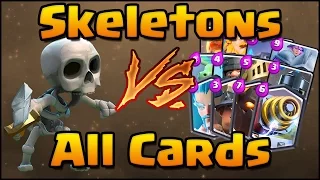 Clash Royale - Skeletons vs All Cards | How to use Skeletons on Defense!