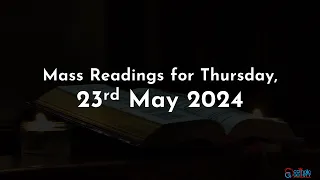 Catholic Mass Readings in English - May 23, 2024