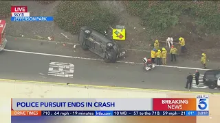 Police chase ends with crash involving innocent driver