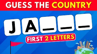 Can You Guess The Countries By First 2 Letters🌏 | Country Quiz