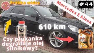 Czy płukanka zmienia lepkość nowego oleju silnikowego? Mercedes E, Shell Helix Ultra 0W30 #44